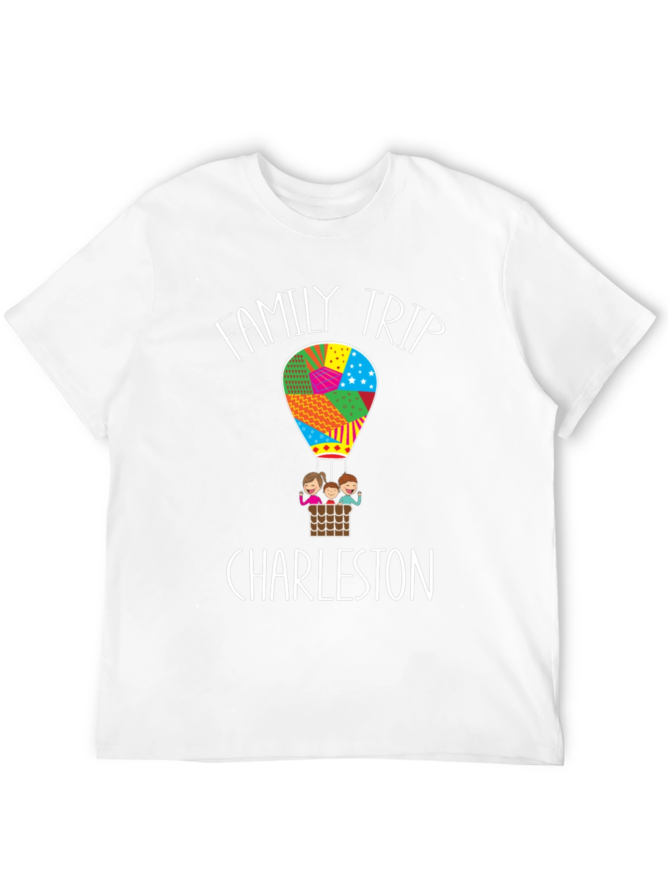 Family Trip Charleston Hot Air Balloon Graphic Tee
