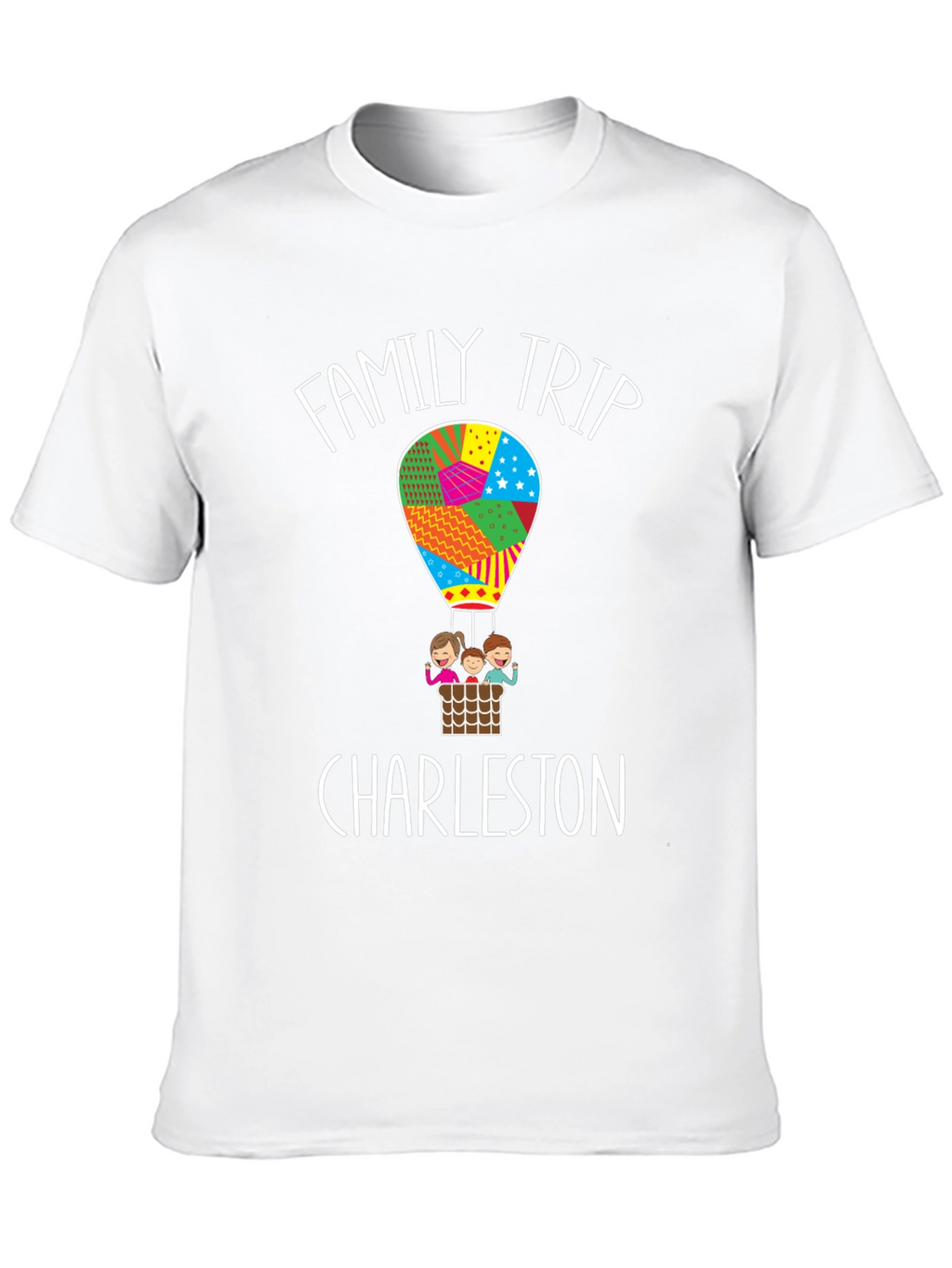 Family Trip Charleston Hot Air Balloon Graphic Tee
