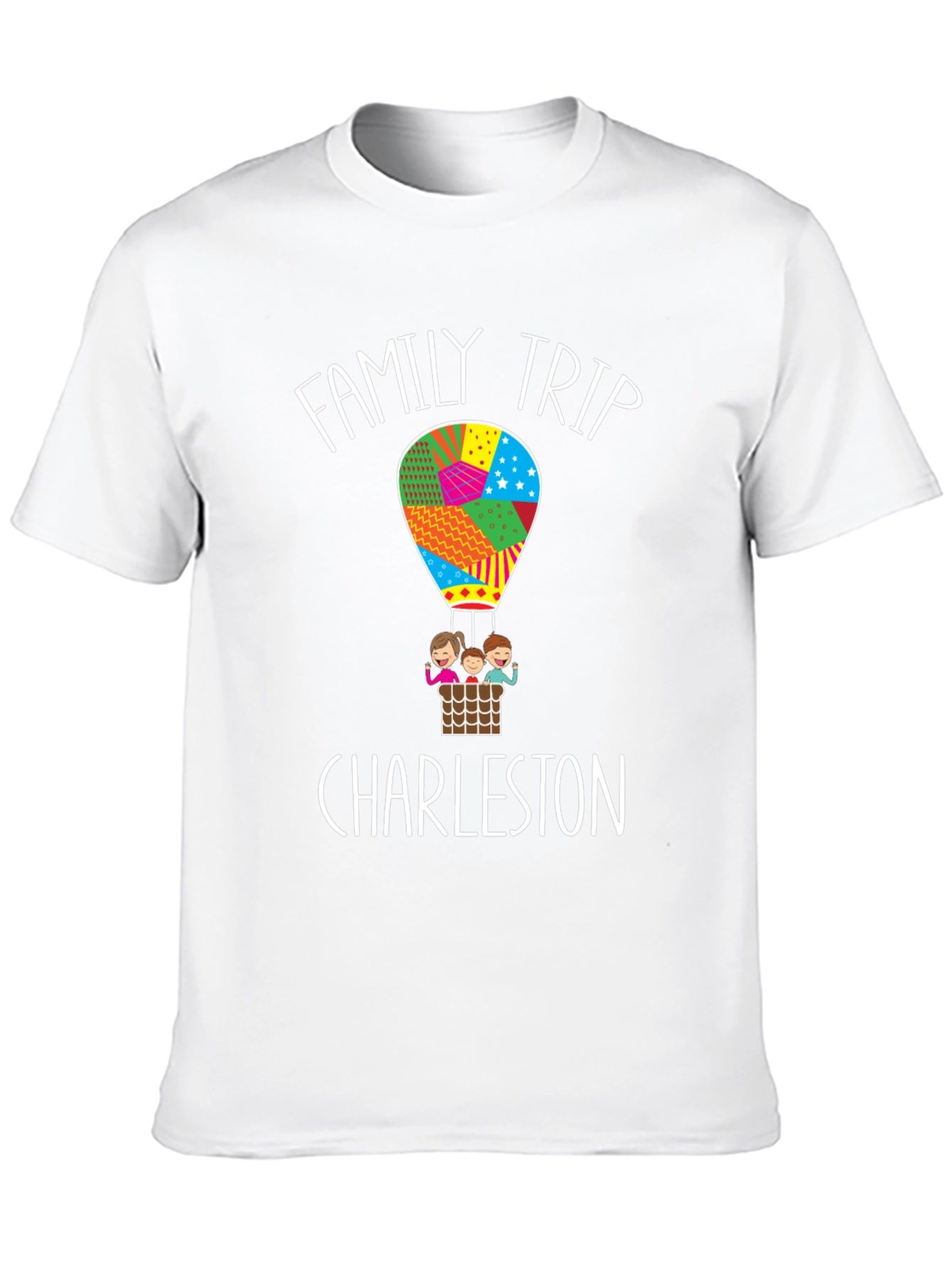 Family Trip Charleston Hot Air Balloon Graphic Tee