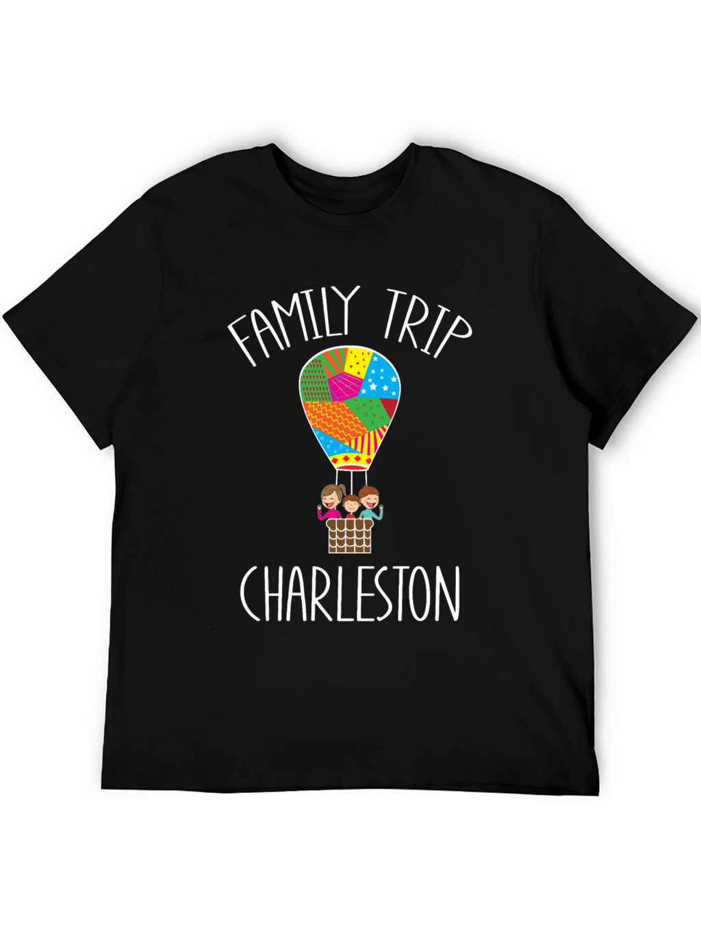 Family Trip Charleston Hot Air Balloon Graphic Tee