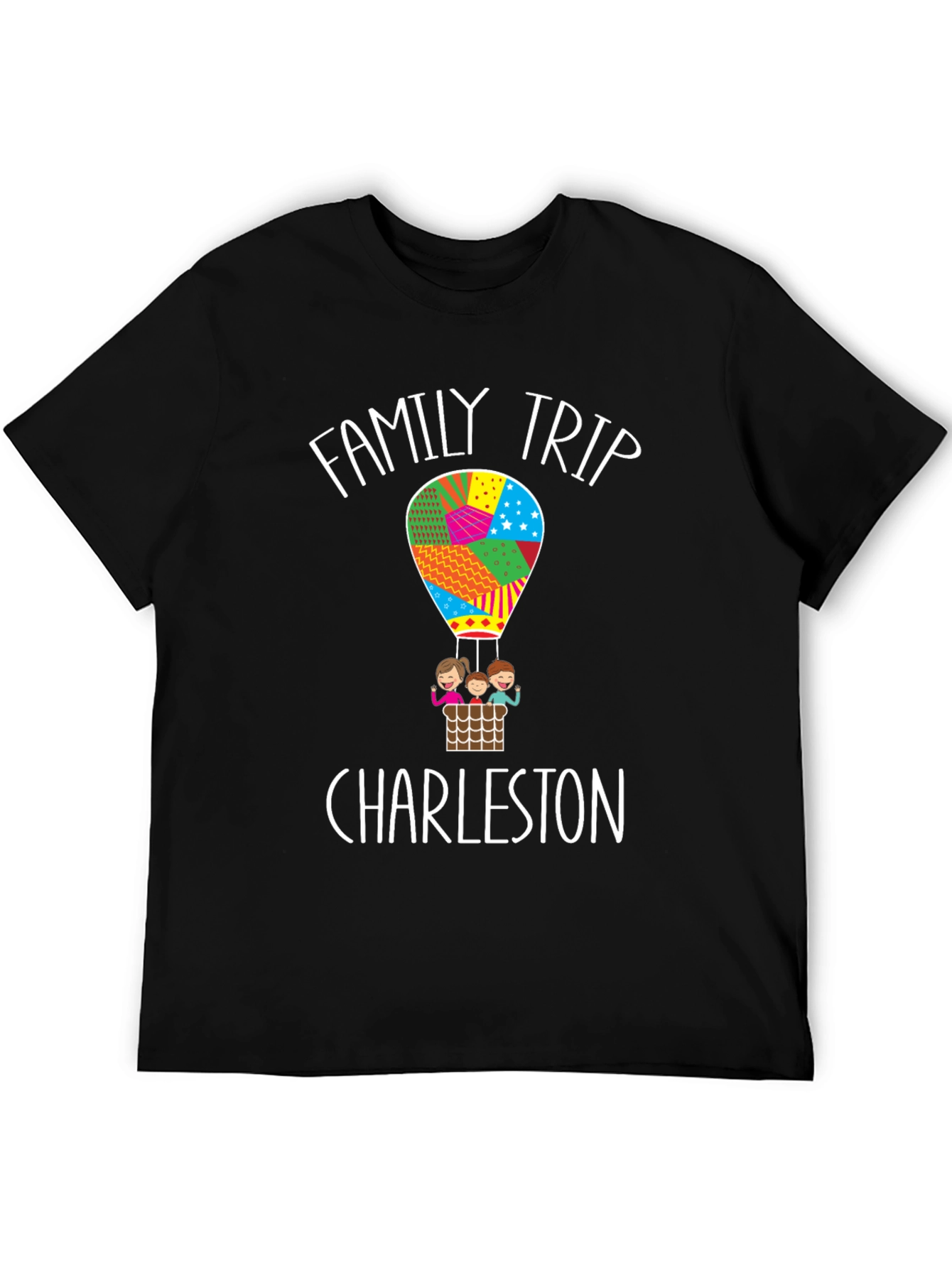 Family Trip Charleston Hot Air Balloon Graphic Tee