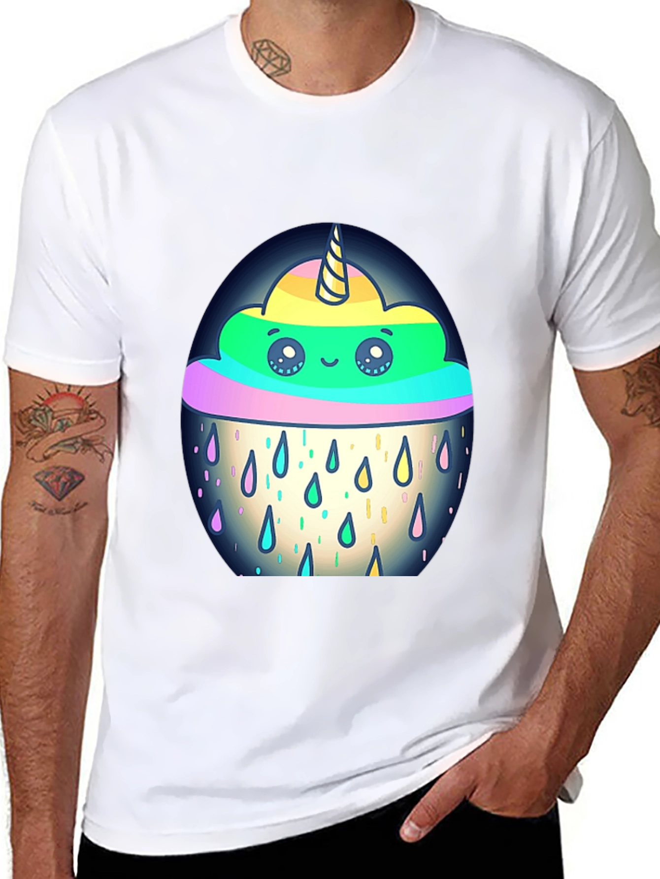 Unicorn Rain Cloud Graphic Tee