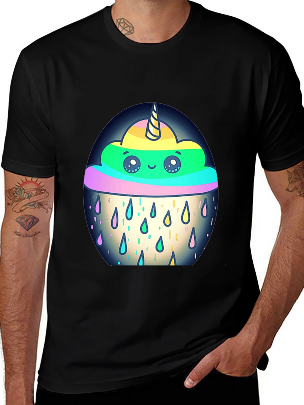 Unicorn Rain Cloud Graphic Tee
