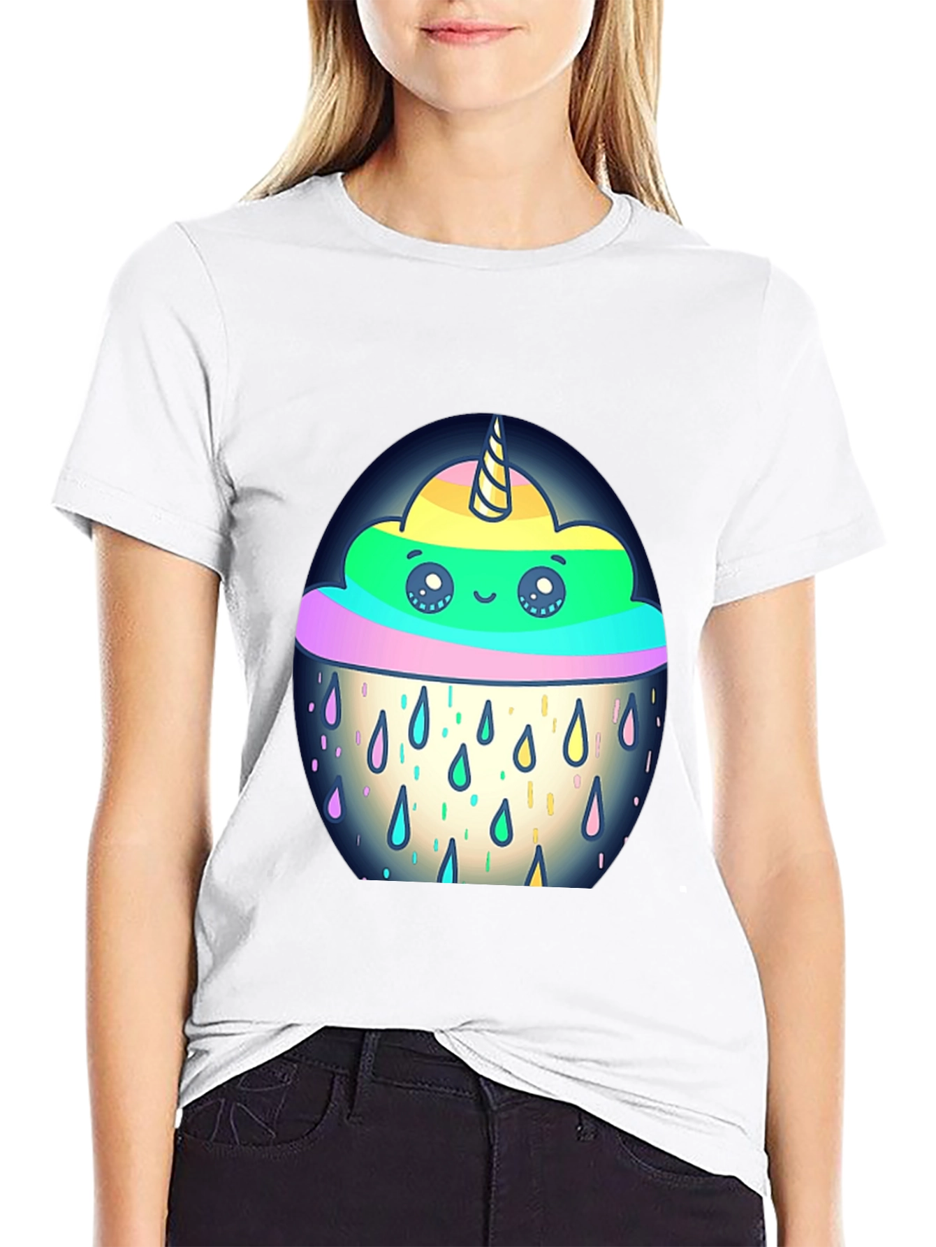 Unicorn Rain Cloud Graphic Tee