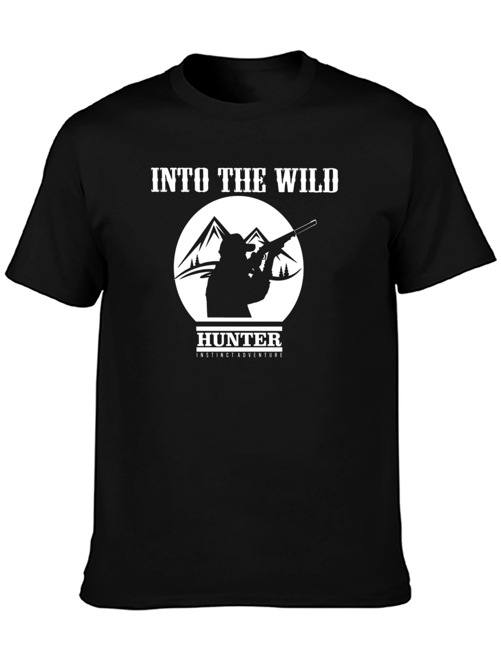 Into The Wild Hunter Black T-Shirt Adventure Apparel