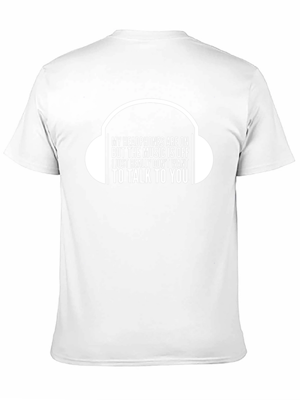Funny Headphones On T-Shirt - Introvert Humor