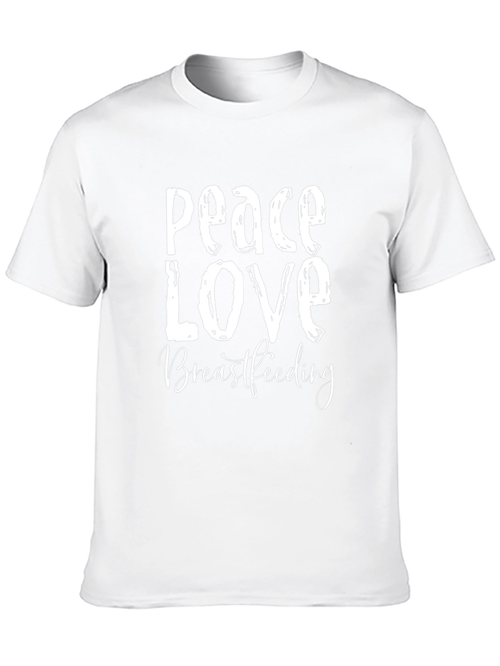 Peace Love Breastfeeding T-Shirt - Black Unisex