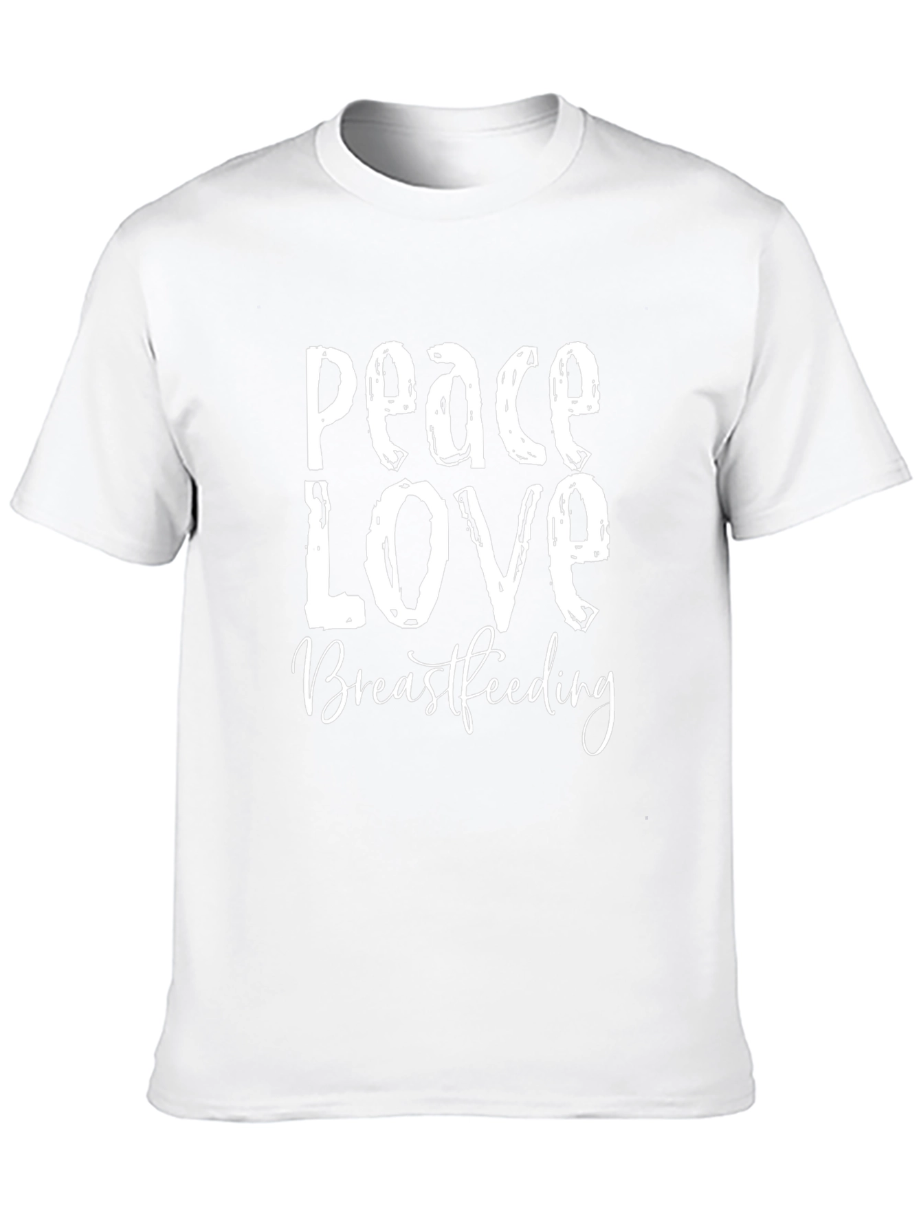 Peace Love Breastfeeding T-Shirt - Black Unisex