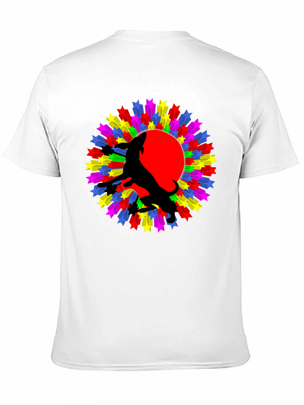 Wolf Starburst Graphic Black T-Shirt