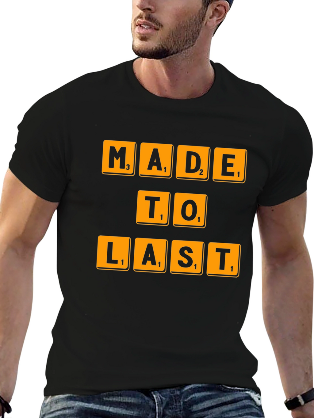 Made To Last Scrabble Tile T-Shirt