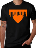 Dripping Heart Graphic Tee - Trendy Black T-Shirt