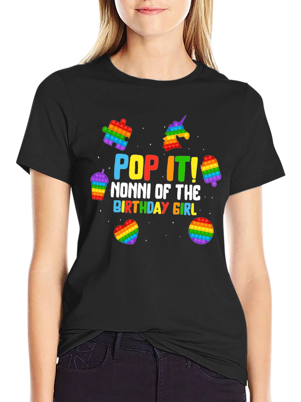 Pop It Nonni Birthday Girl T-Shirt