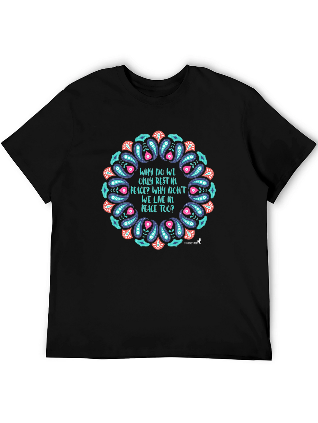 Peaceful Living Graphic Tee - Black