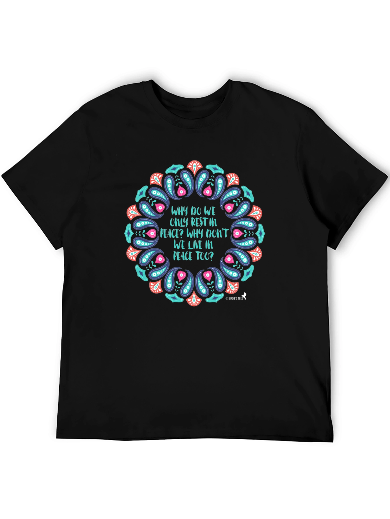 Peaceful Living Graphic Tee - Black