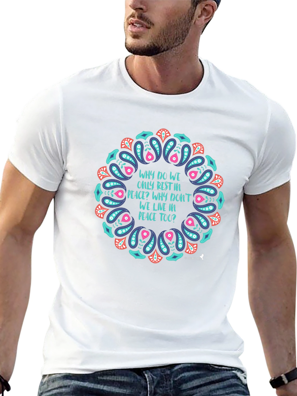 Peaceful Living Graphic Tee - Black