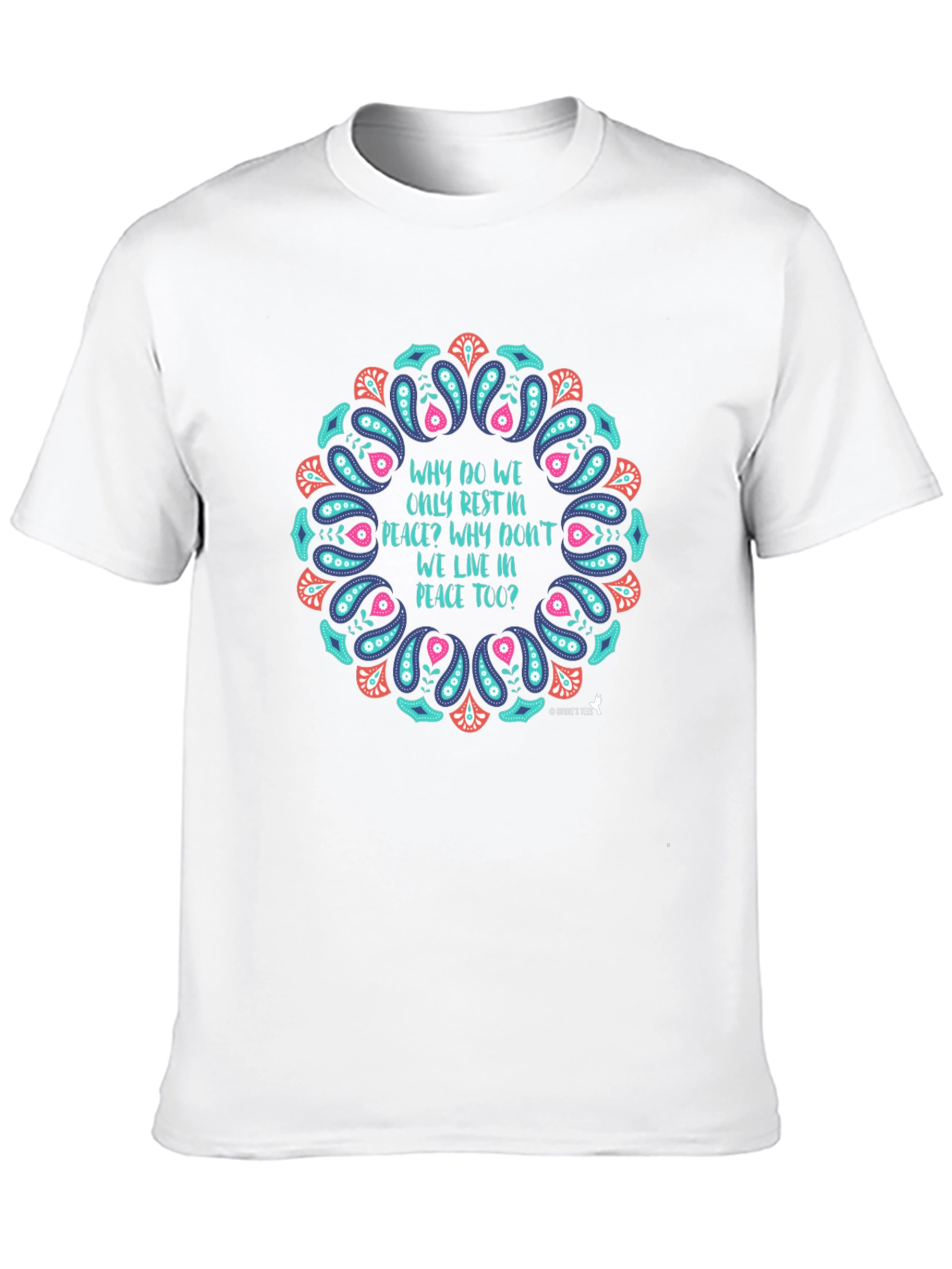 Peaceful Living Graphic Tee - Black