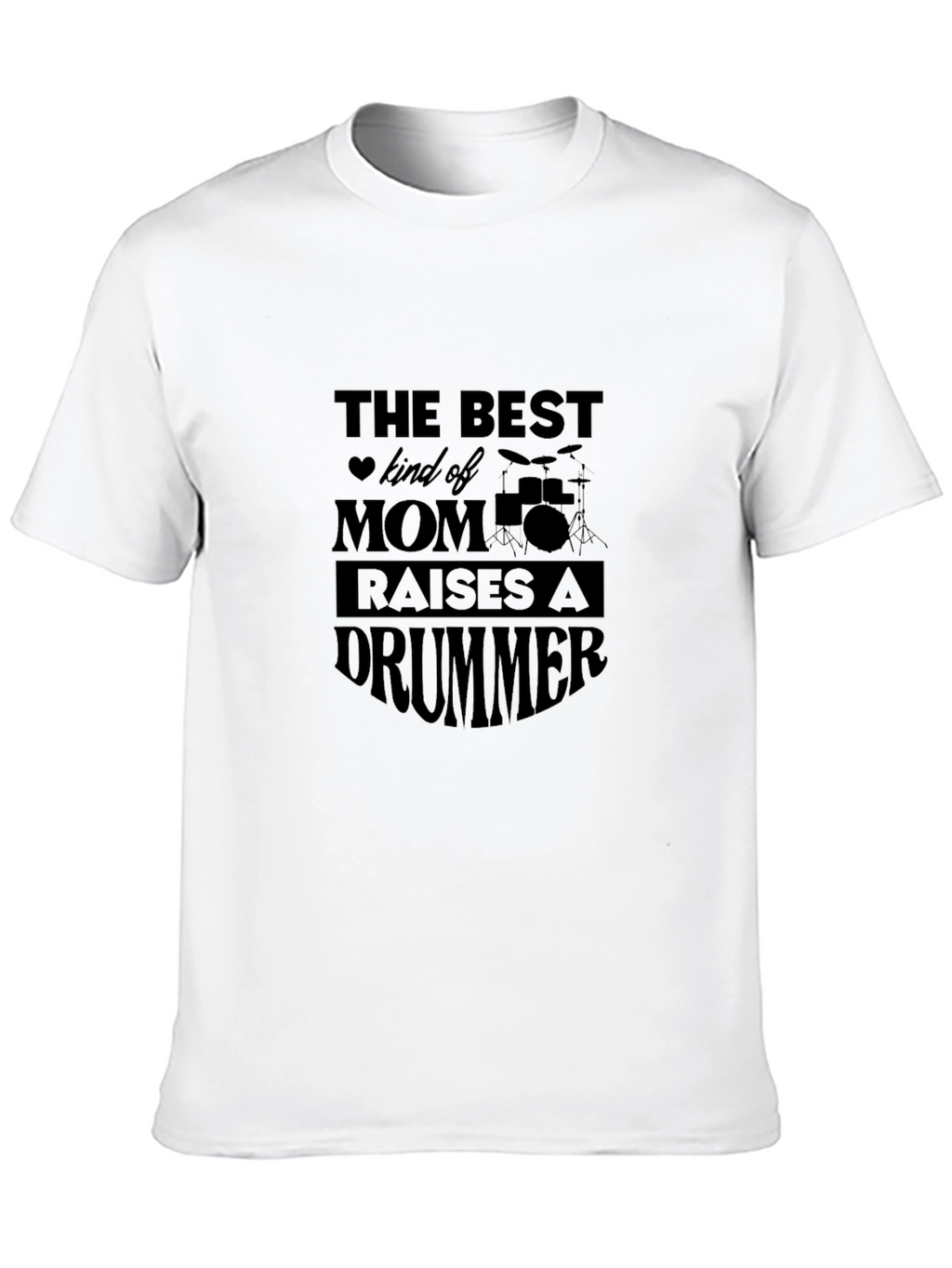 Drummer Mom Graphic Tee - Black T-Shirt