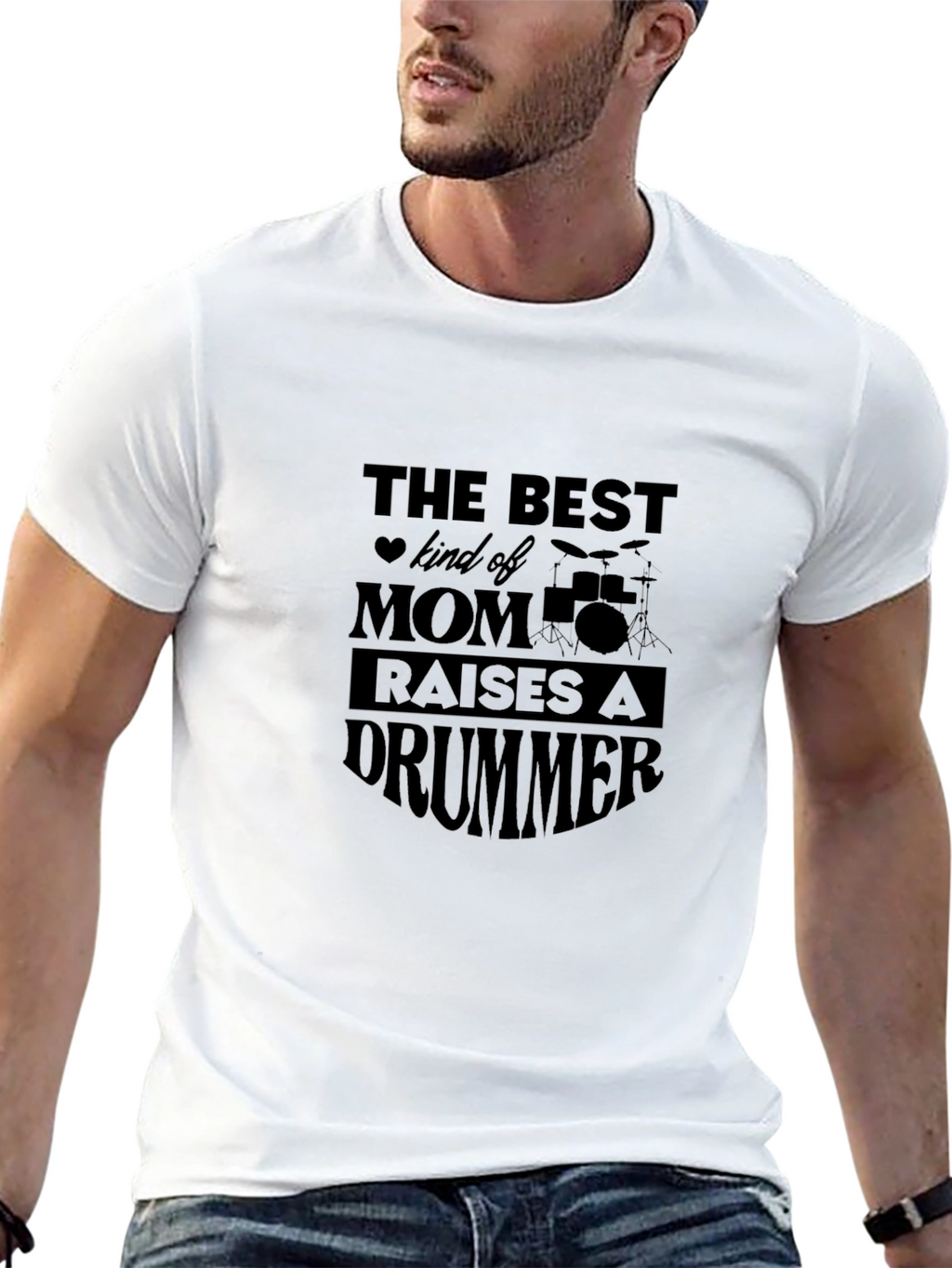 Drummer Mom Graphic Tee - Black T-Shirt
