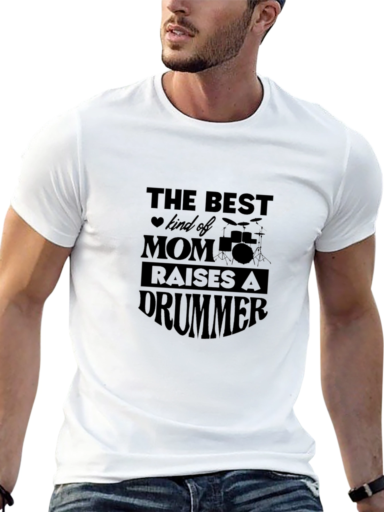 Drummer Mom Graphic Tee - Black T-Shirt
