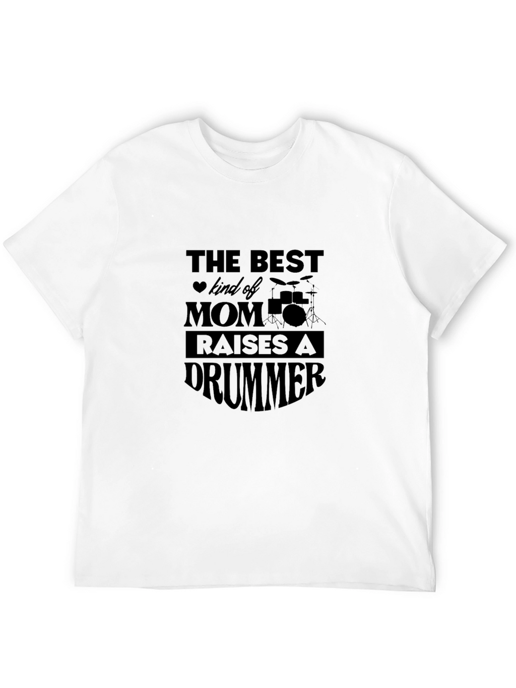 Drummer Mom Graphic Tee - Black T-Shirt