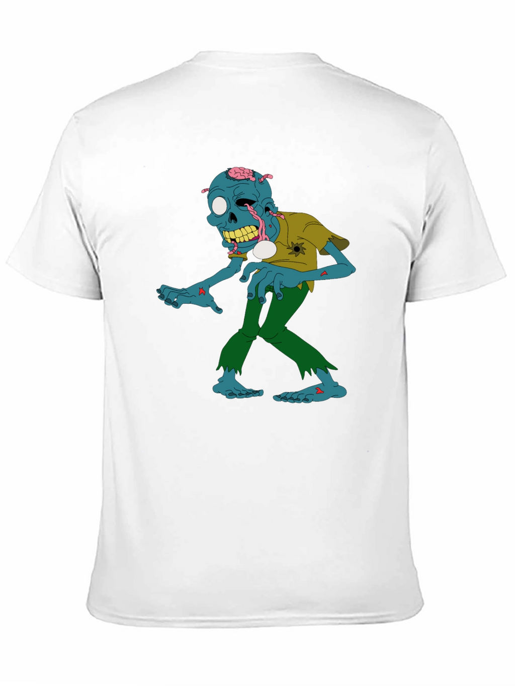 Zombie Cartoon Graphic Black T-Shirt