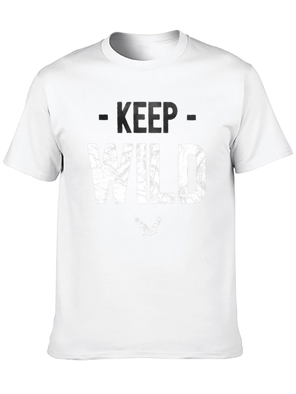 Keep Wild Graphic Tee - Black Cotton Blend