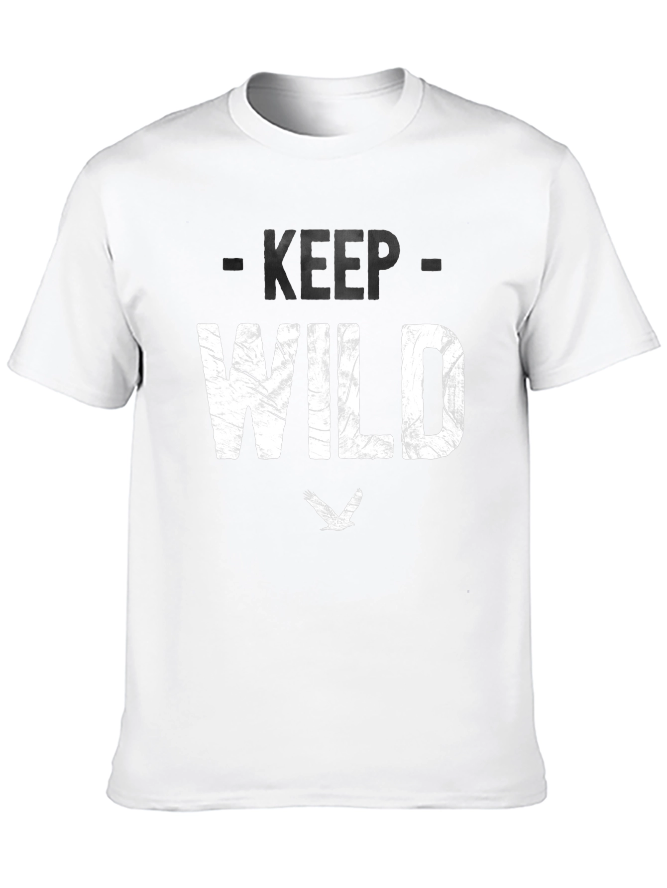 Keep Wild Graphic Tee - Black Cotton Blend