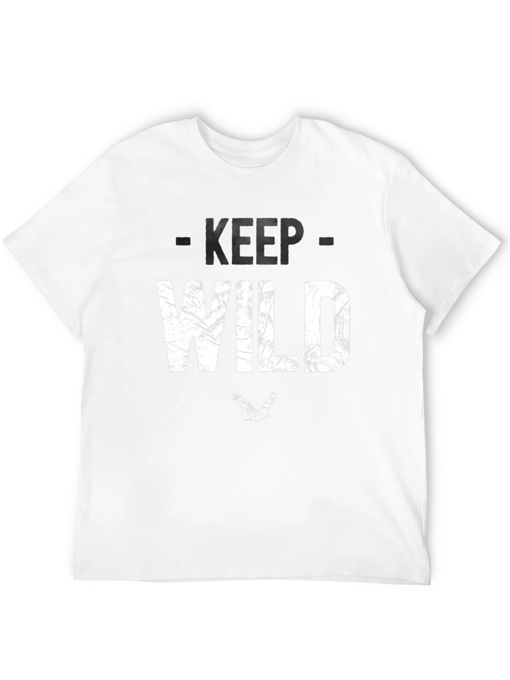 Keep Wild Graphic Tee - Black Cotton Blend