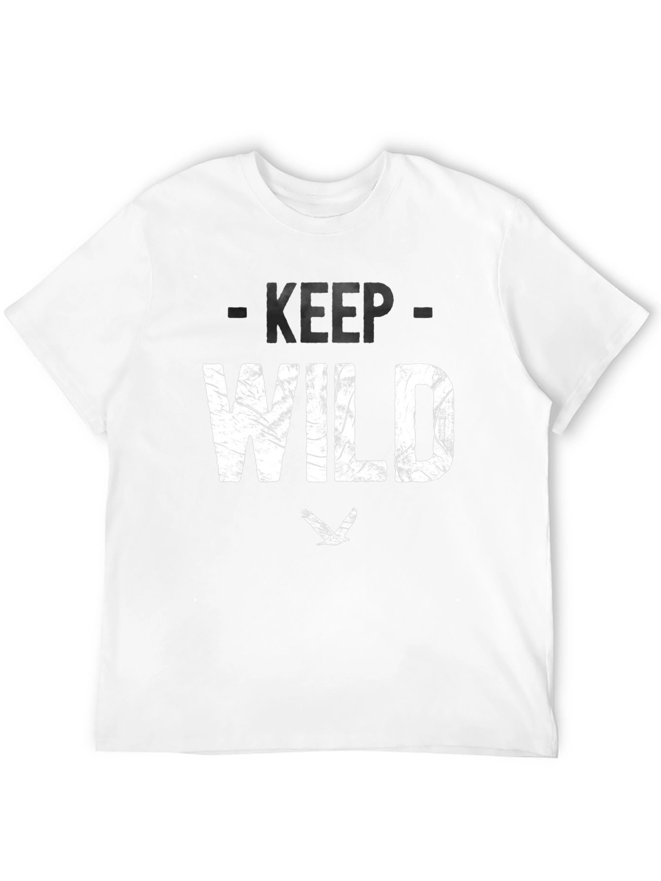 Keep Wild Graphic Tee - Black Cotton Blend