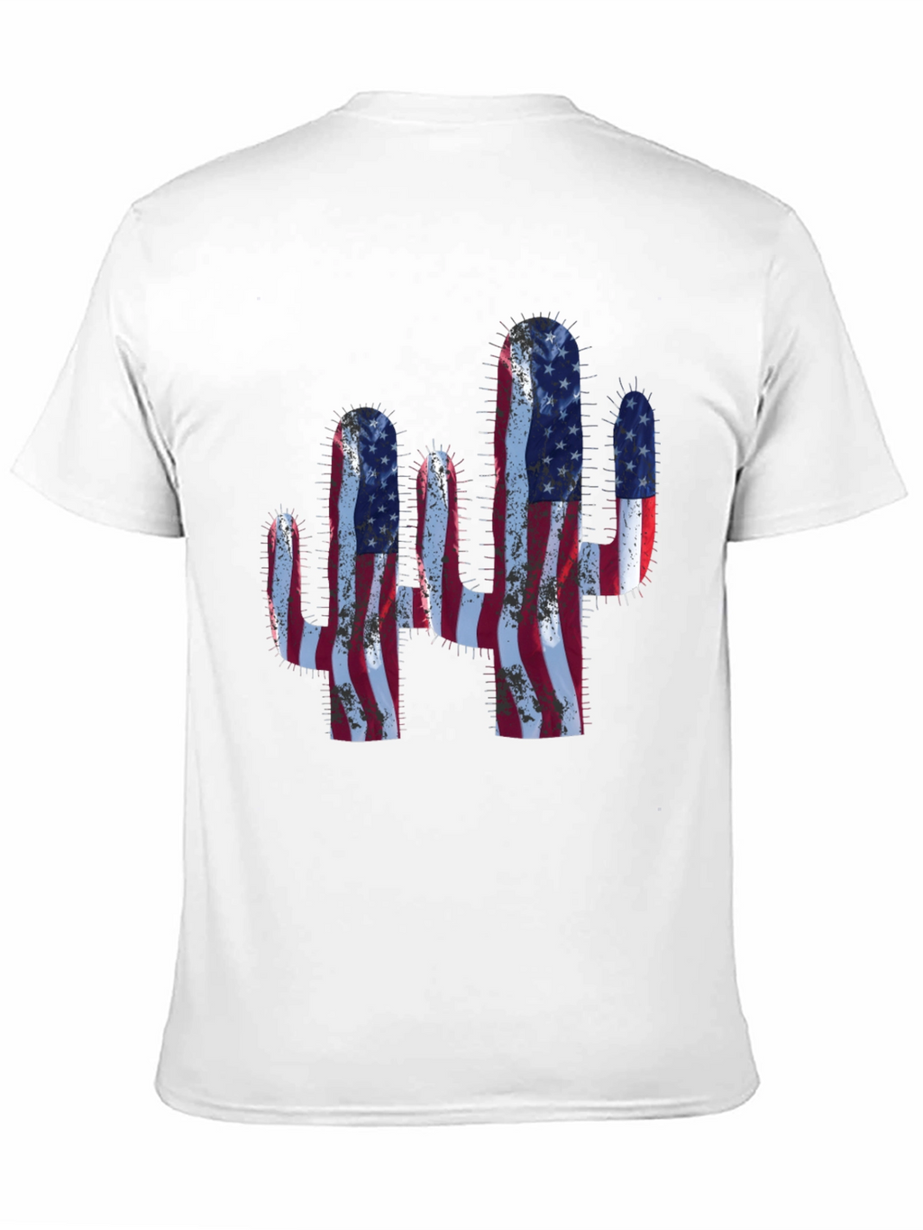 American Flag Cactus Graphic T-Shirt