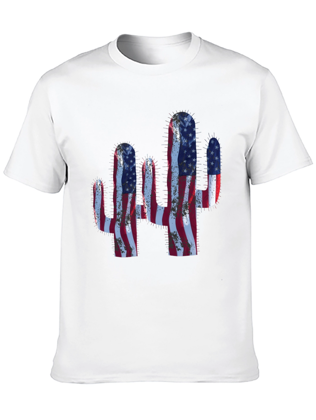 American Flag Cactus Graphic T-Shirt