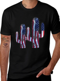 American Flag Cactus Graphic T-Shirt