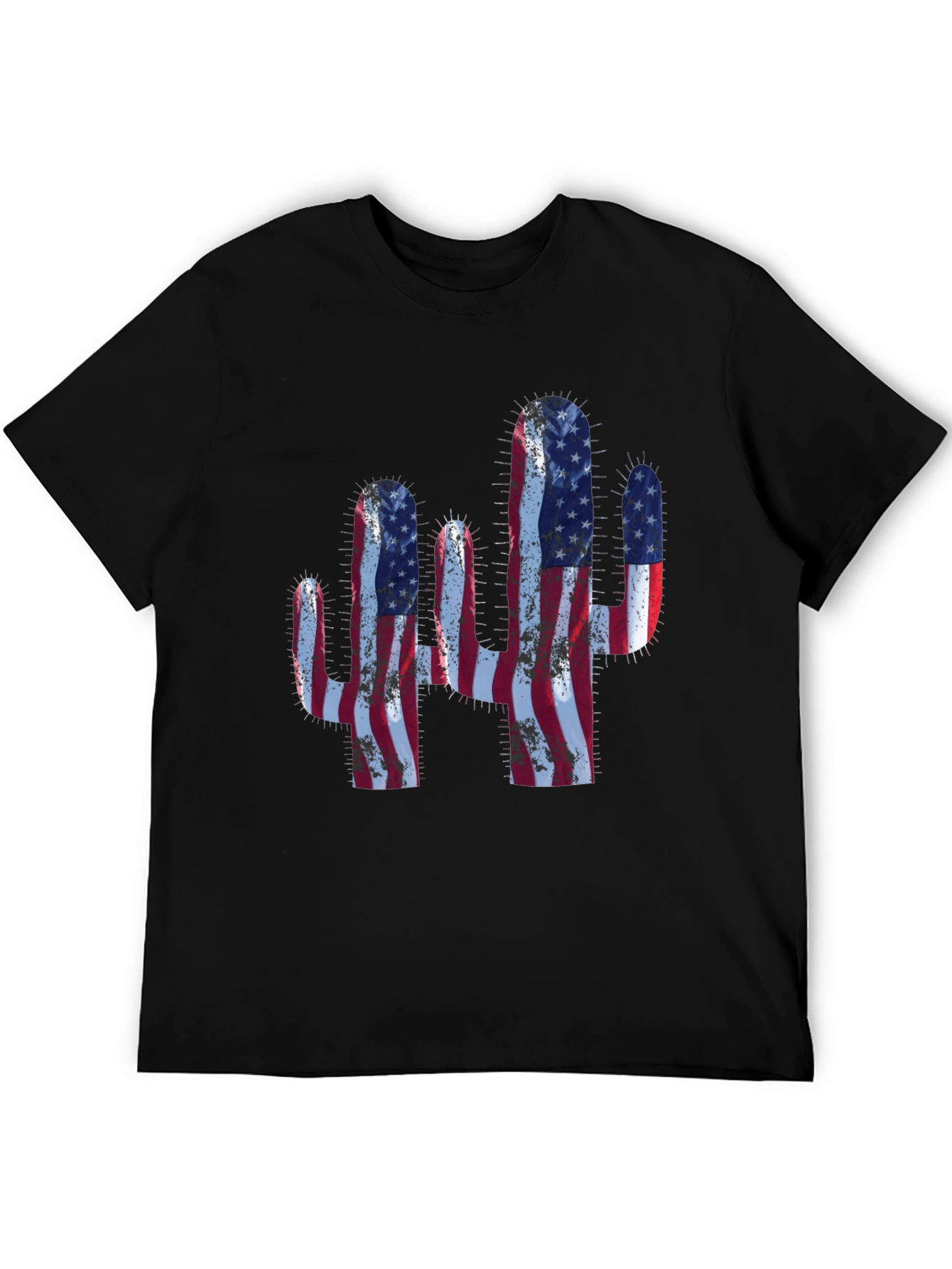 American Flag Cactus Graphic T-Shirt