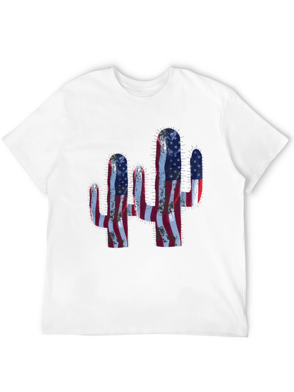 American Flag Cactus Graphic T-Shirt