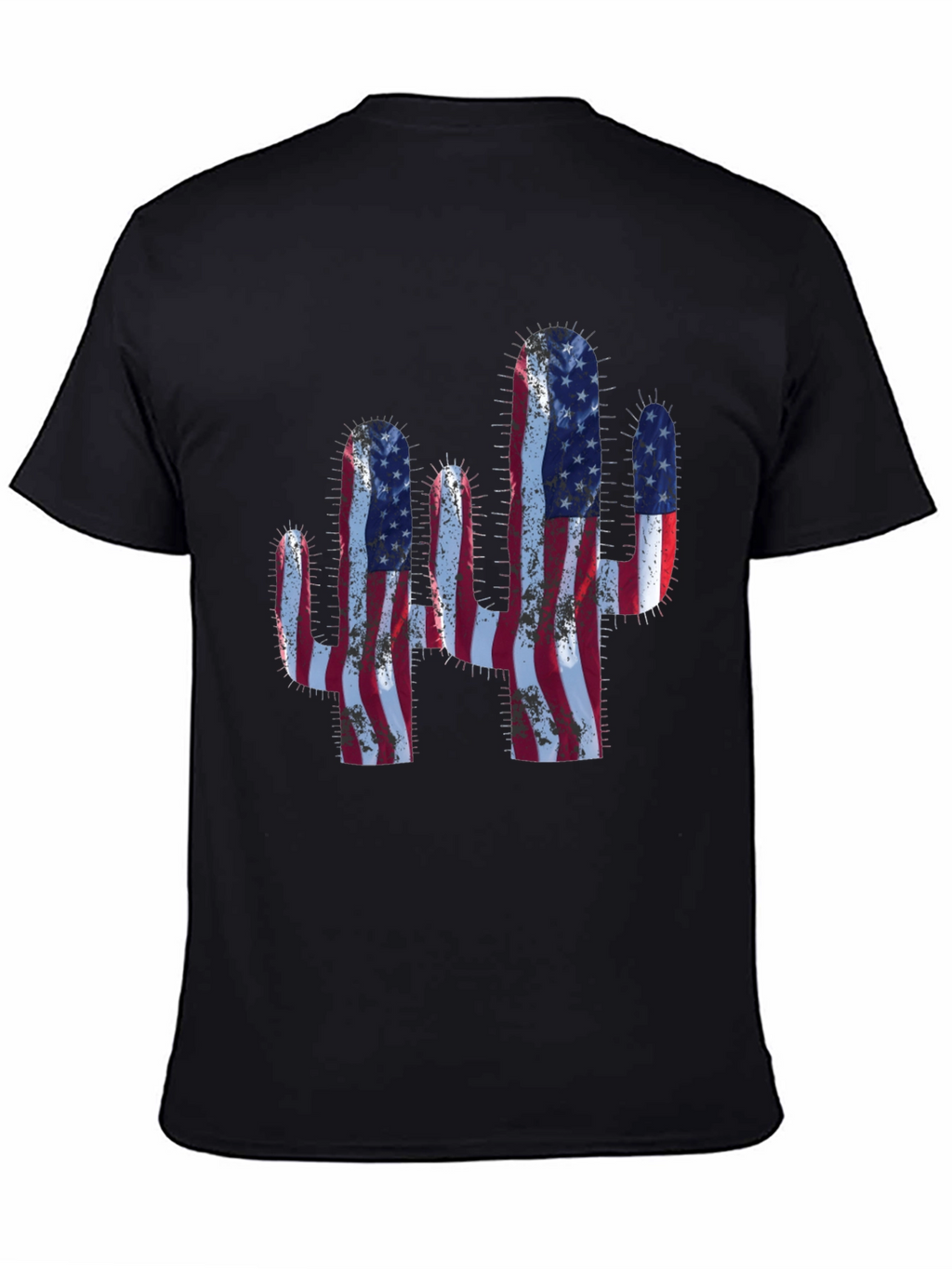 American Flag Cactus Graphic T-Shirt