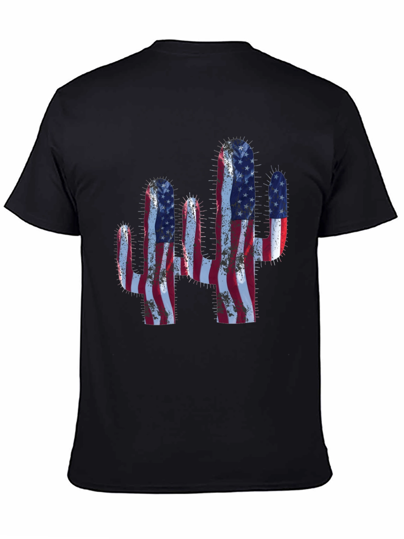 American Flag Cactus Graphic T-Shirt
