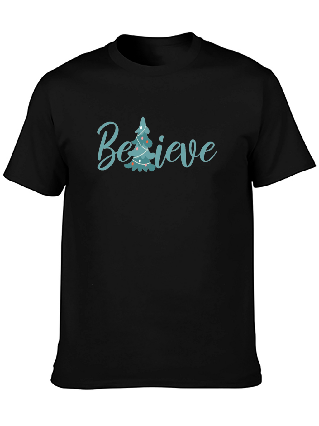 Believe Christmas Tree Graphic Tee