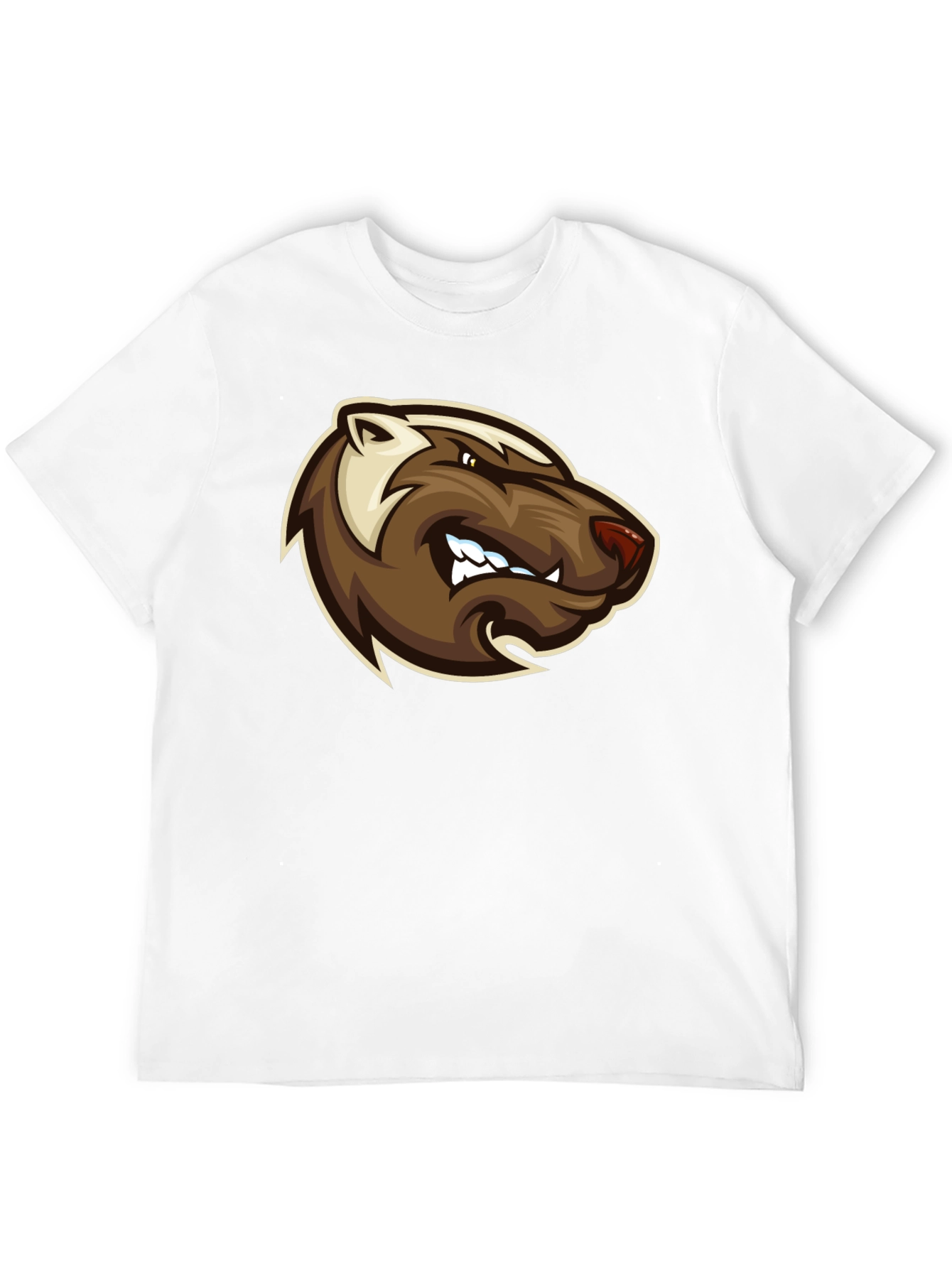 Angry Badger Graphic T-Shirt - Bold Black Tee