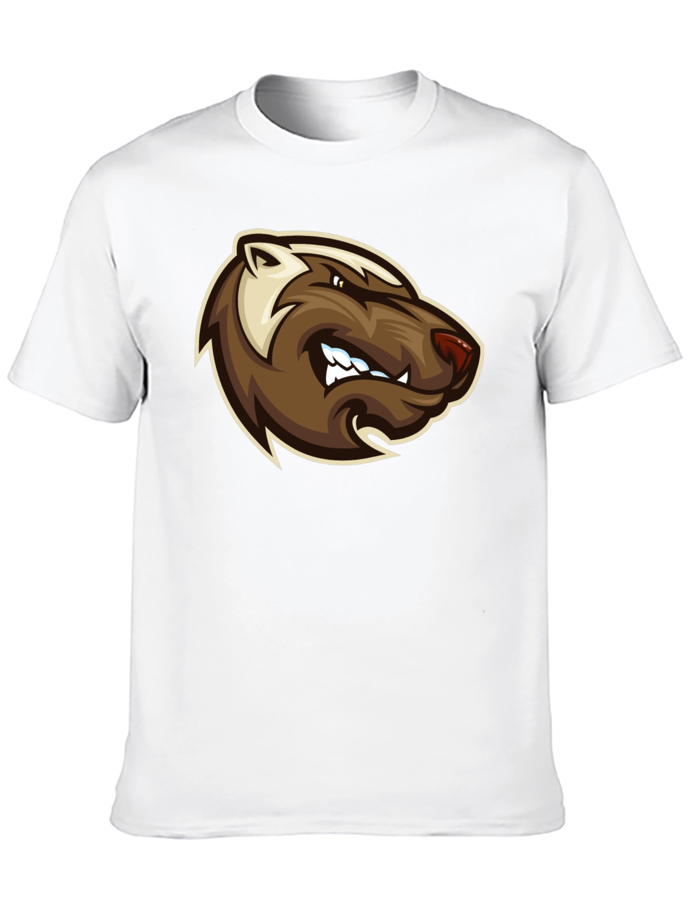 Angry Badger Graphic T-Shirt - Bold Black Tee
