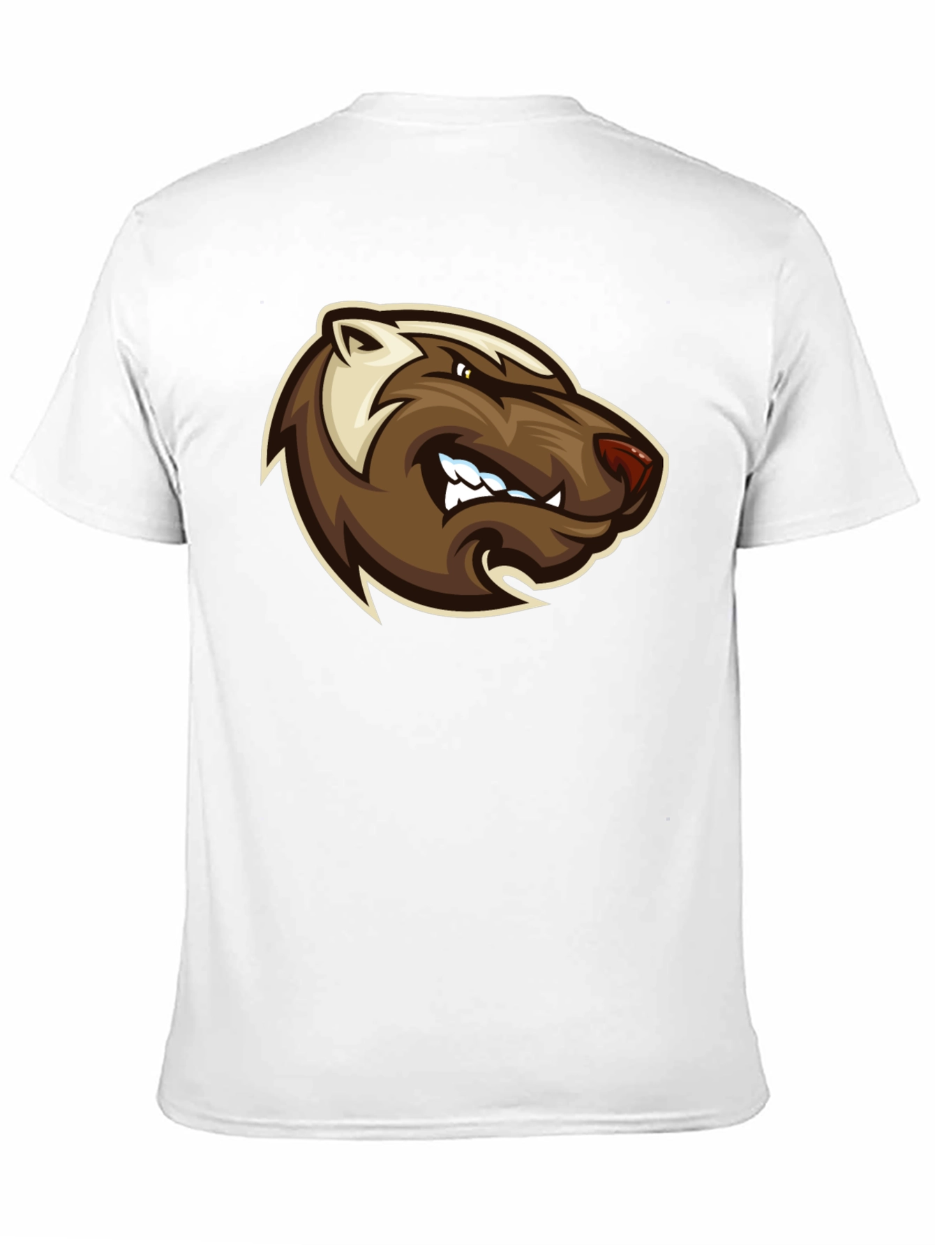 Angry Badger Graphic T-Shirt - Bold Black Tee
