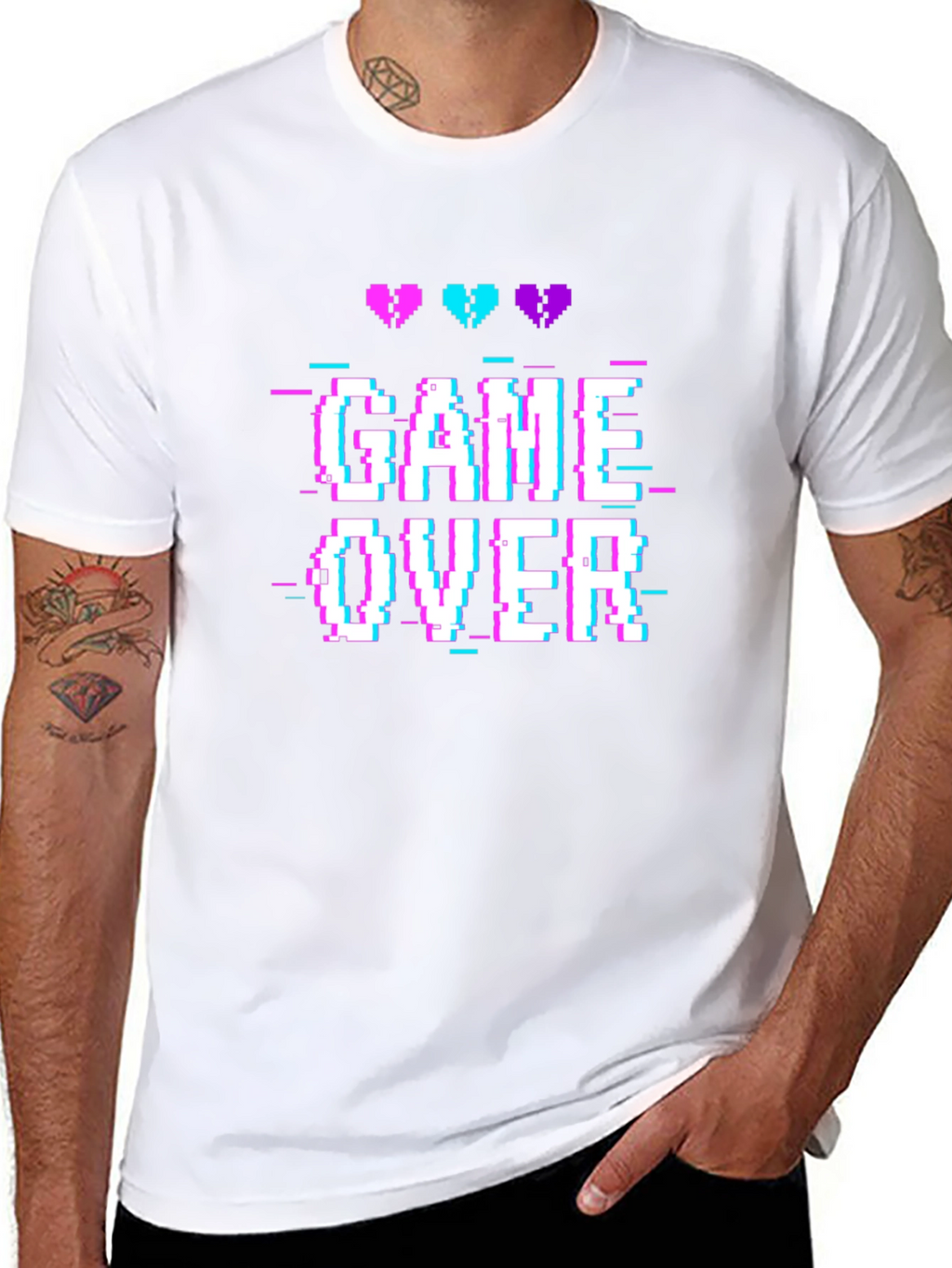 Game Over Pixel Art T-Shirt - Retro Gaming Tee