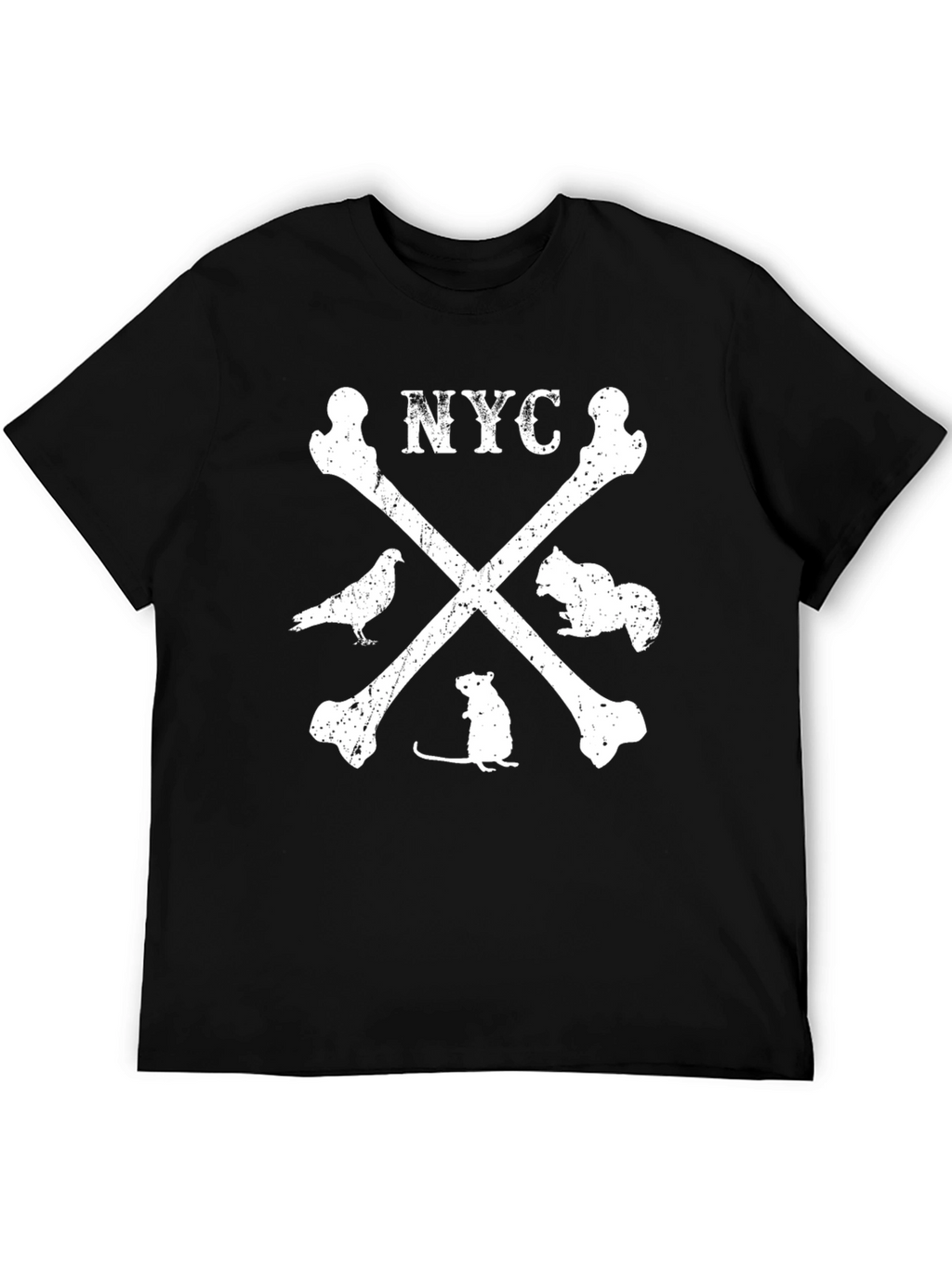 NYC Skull & Bones Graphic T-Shirt