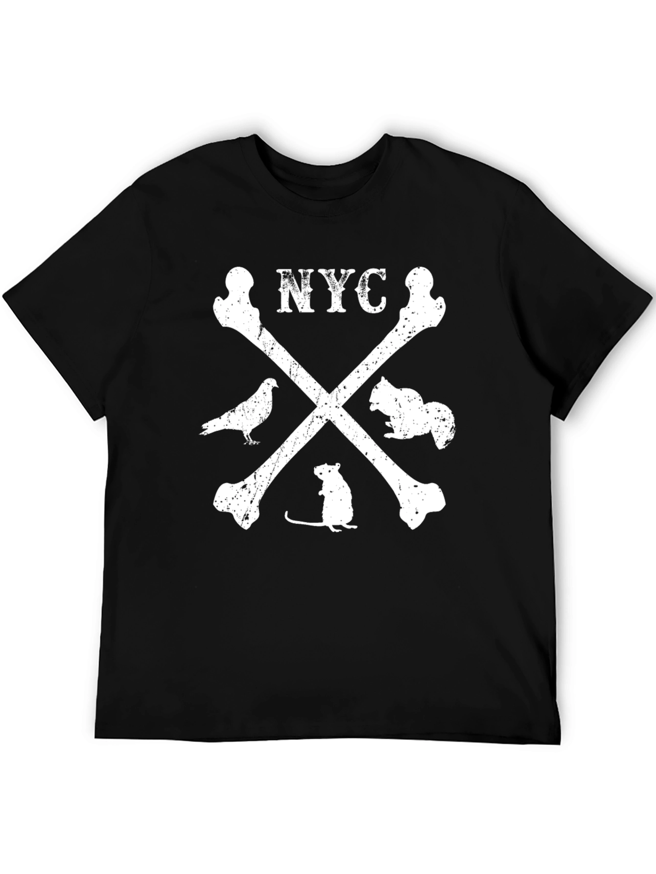 NYC Skull & Bones Graphic T-Shirt