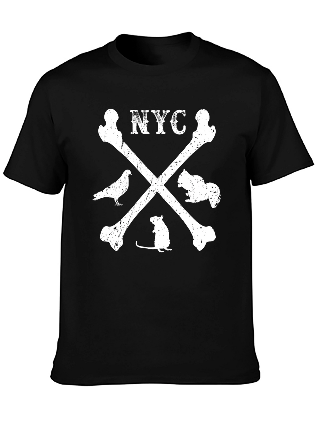 NYC Skull & Bones Graphic T-Shirt