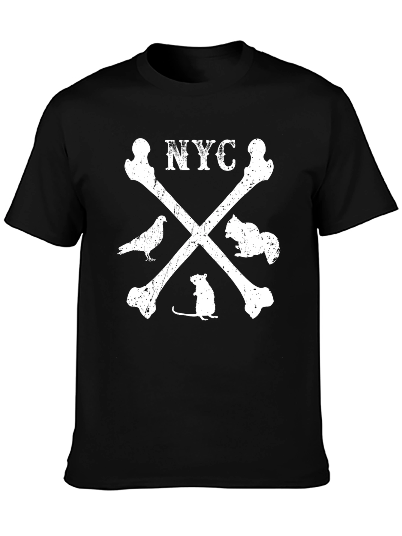 NYC Skull & Bones Graphic T-Shirt