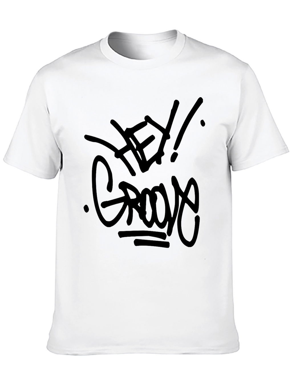Hey Groove Graphic Tee - Black Casual T-Shirt