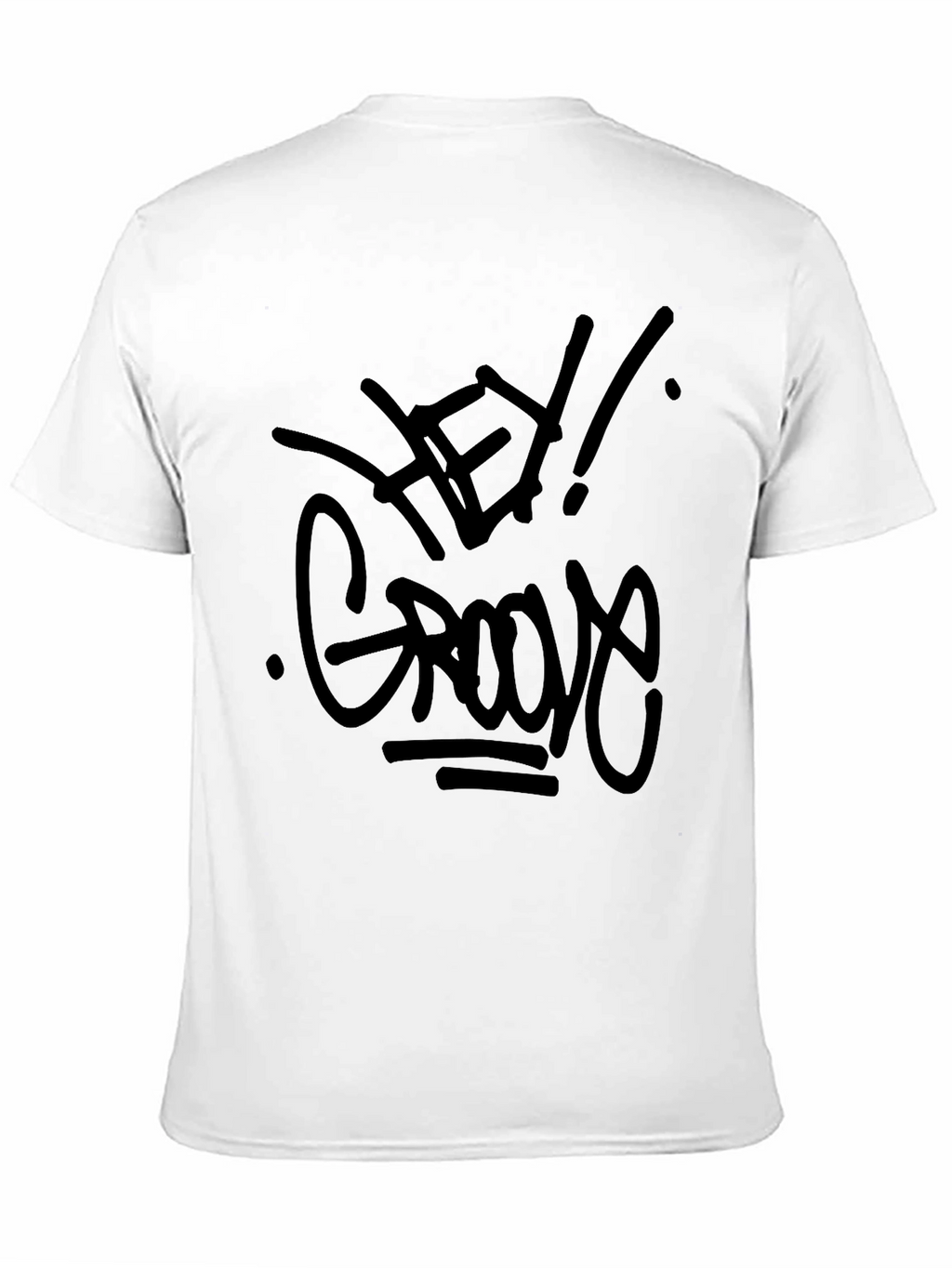Hey Groove Graphic Tee - Black Casual T-Shirt