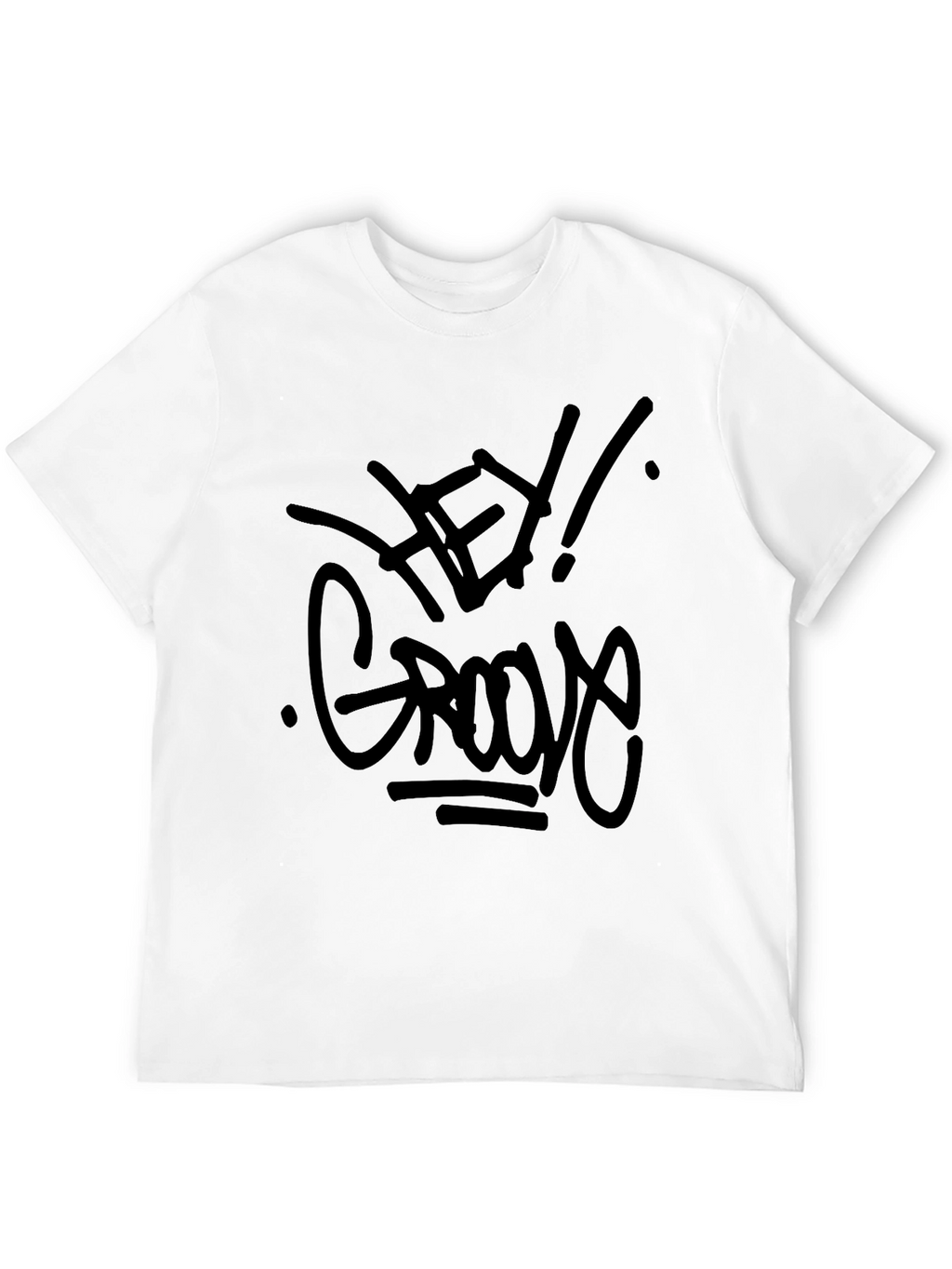 Hey Groove Graphic Tee - Black Casual T-Shirt