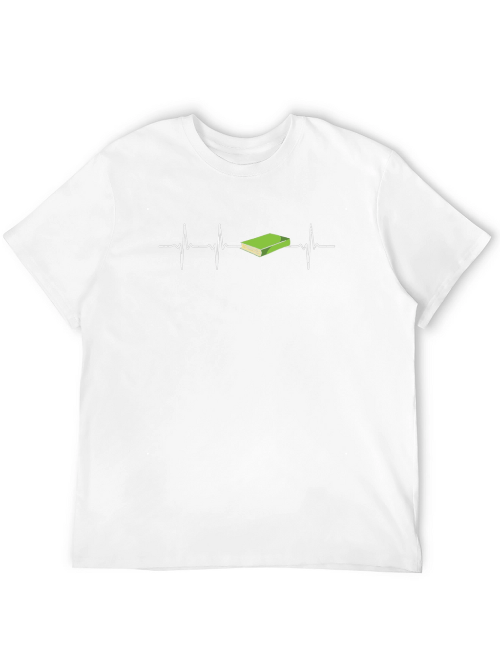 Book Lover Heartbeat T-Shirt - Black