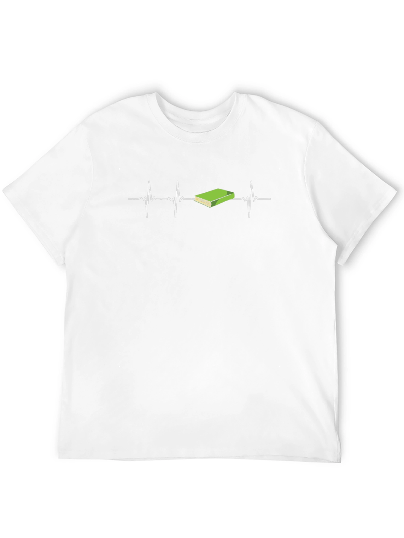 Book Lover Heartbeat T-Shirt - Black
